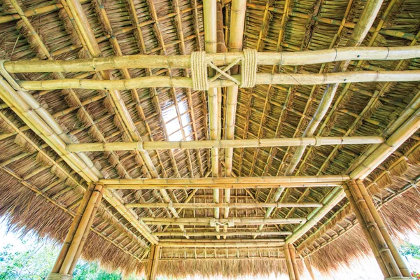 Roof from bamboo and straw — Stock Photo, Image