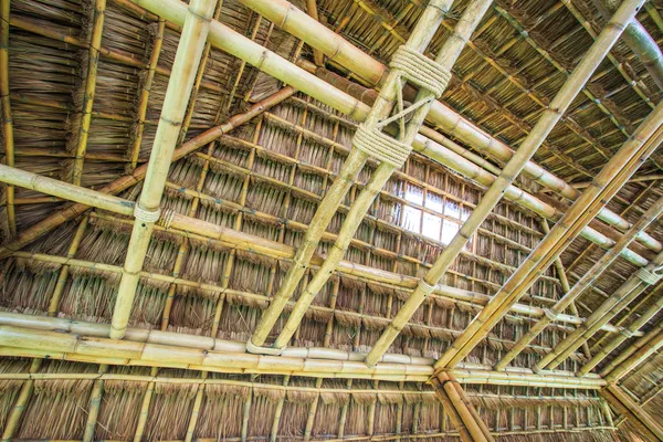 Στέγη από μπαμπού και άχυρο — Φωτογραφία Αρχείου