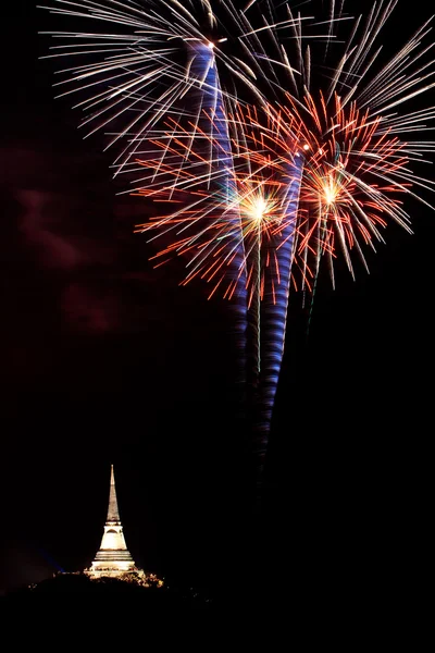 Fuochi d'artificio colorati — Foto Stock