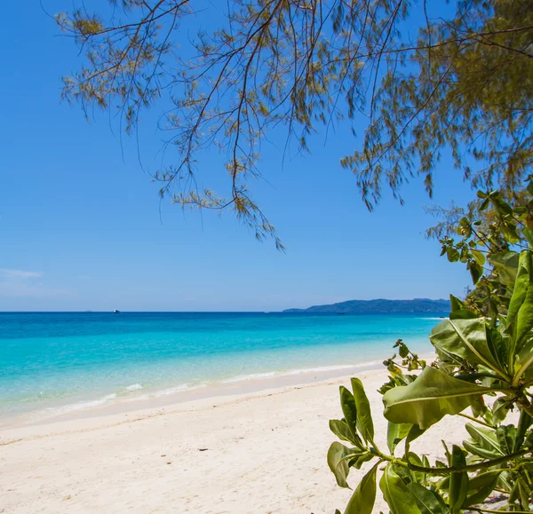 Playa y arena marina tropical — Foto de Stock