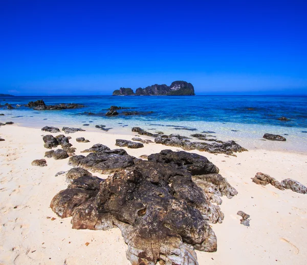 Felsen am Strand — Stockfoto