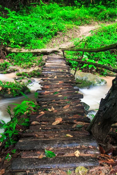 Footbridge across the falls — Stock Photo, Image