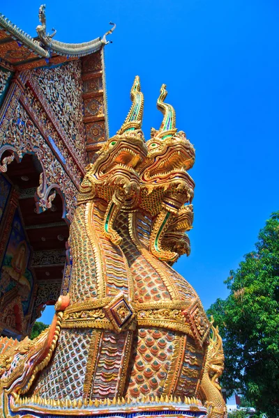 Golden Naga stair — Stock Photo, Image