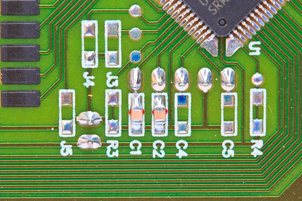 Elektronische Leiterplatte. — Stockfoto