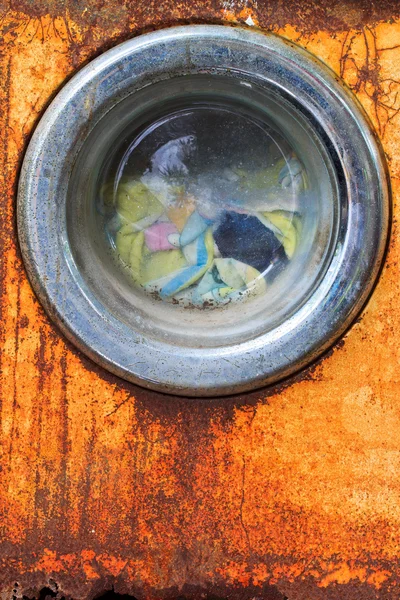닦 았된 금속 세탁기 오래 된 — 스톡 사진