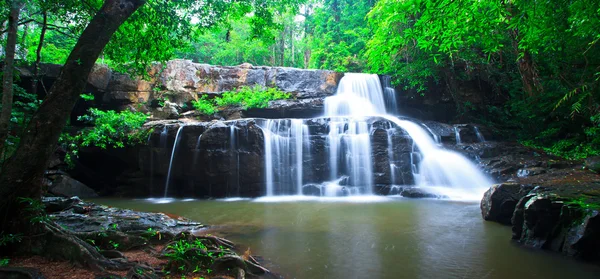 Deep forest waterfall — Stock Photo, Image