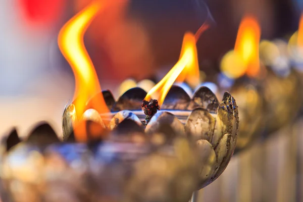 Oil lamp arranged in patterns — Stock Photo, Image