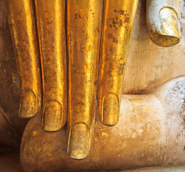 Buddha gamla hand — Stockfoto