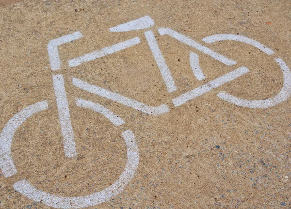 Un signo de carril bici — Foto de Stock