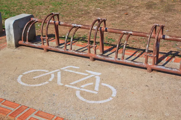 Un signo de carril bici — Foto de Stock