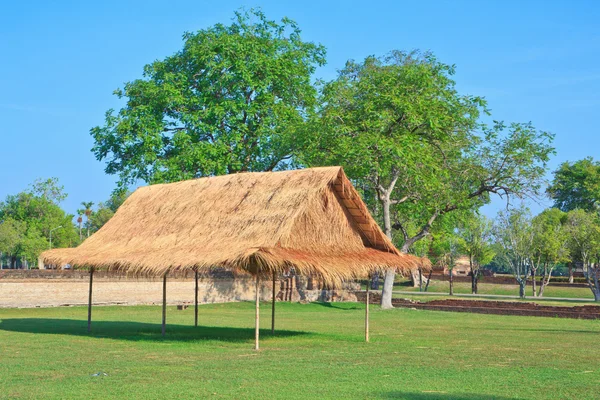 Thai style wooden hut of hill-tribe