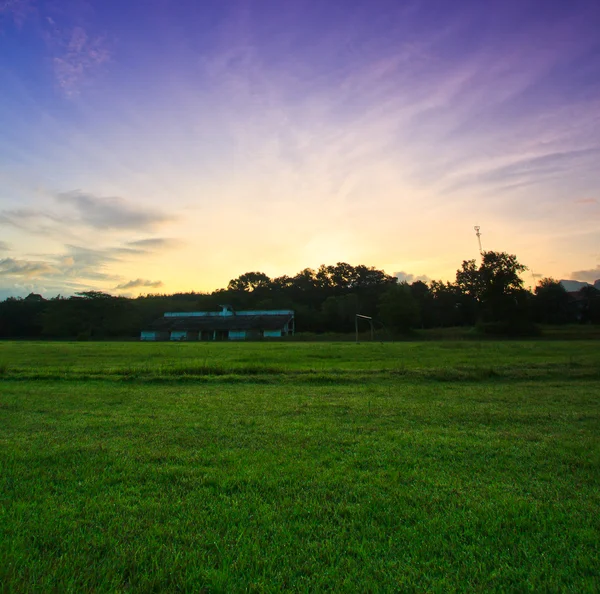 Fußballstadion am Morgen — Stockfoto