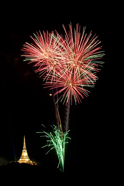 Farbenfrohes Feuerwerk — Stockfoto