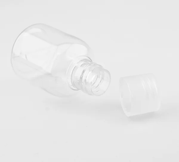 Doorzichtige plastic fles — Stockfoto