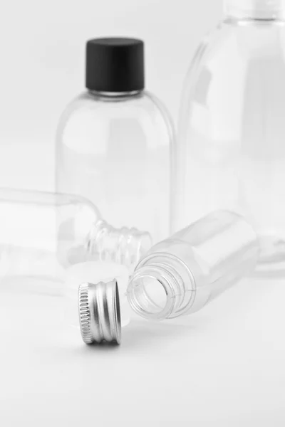 Klar plast flaskor — Stockfoto