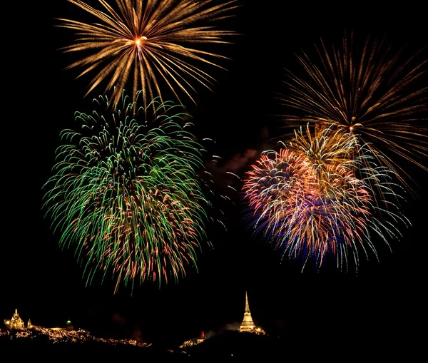 Fuochi d'artificio colorati — Foto Stock