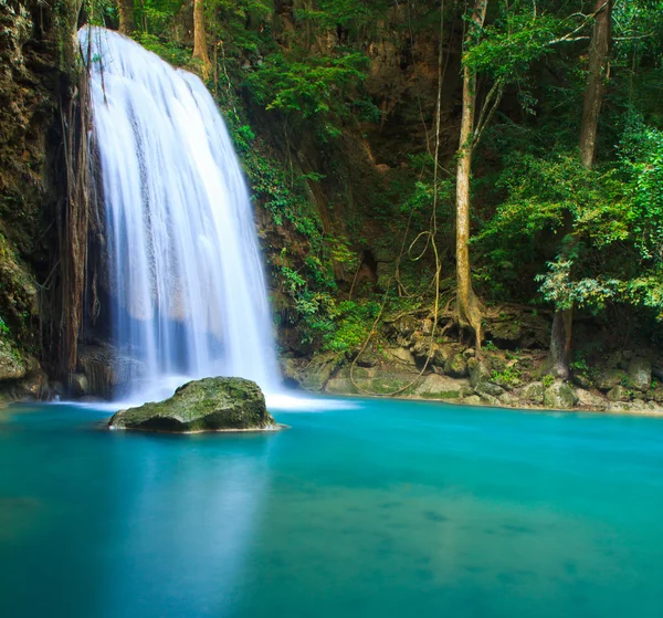 Waterfall and blue stream