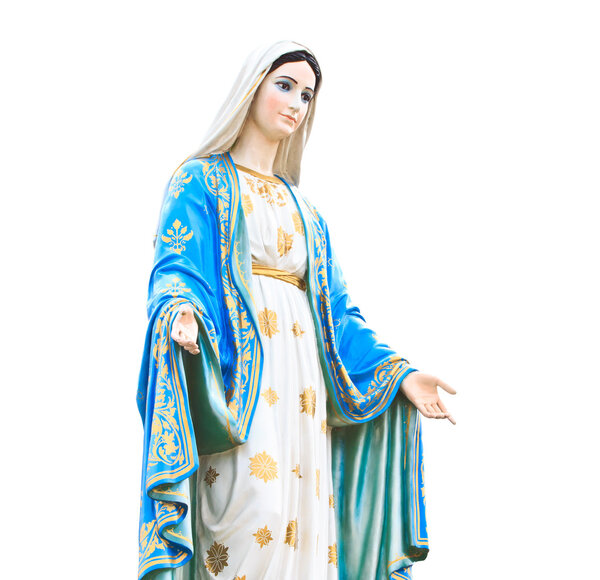 Virgin Mary Statue in Roman Catholic Church