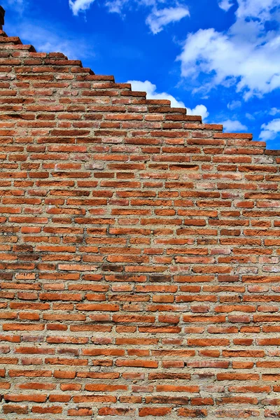 Ściana z czerwonej cegły — Zdjęcie stockowe