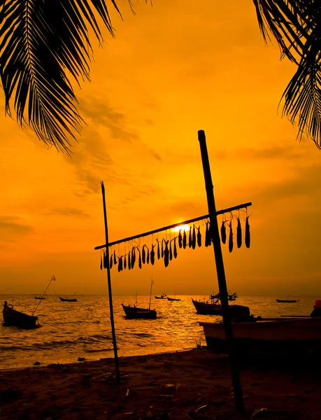 Pôr do sol no mar — Fotografia de Stock