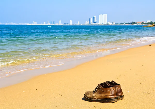 Shoes On the sand — Stock Photo, Image