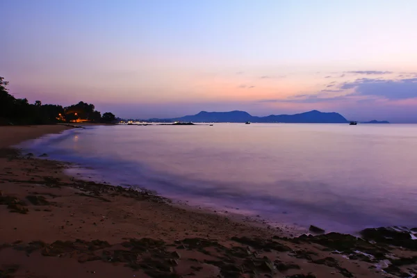 Günbatımı plajı — Stok fotoğraf