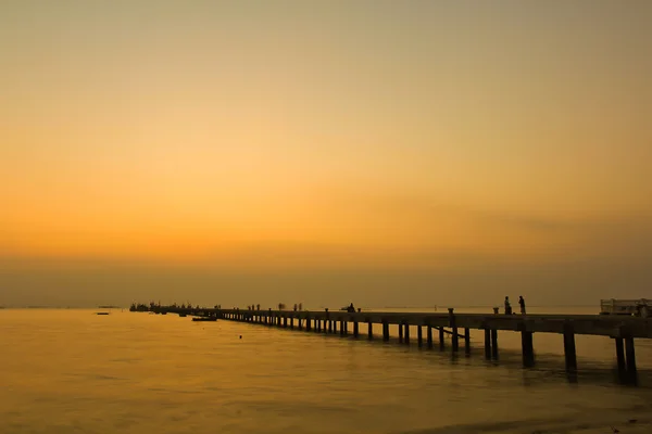 Zonsondergang strand — Stockfoto