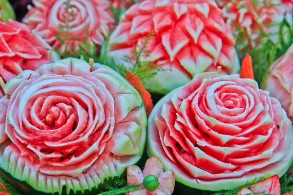 Flowers made from watermelon — Stock Photo, Image