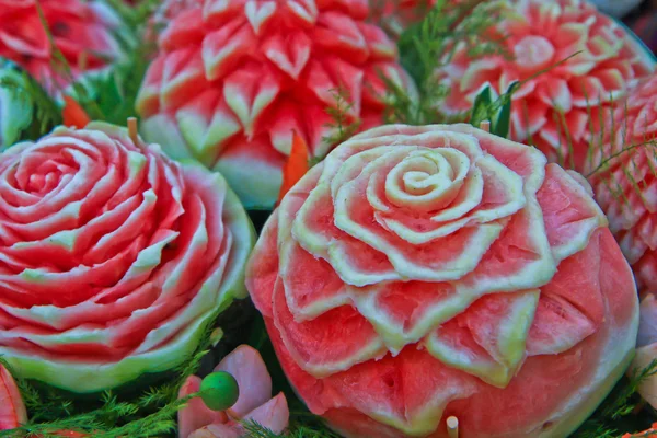 Flowers made from watermelon — Stock Photo, Image