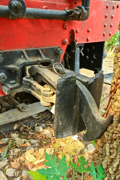 Velha locomotiva a vapor . — Fotografia de Stock