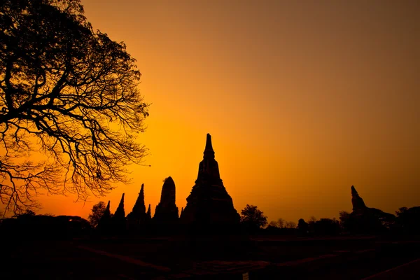 Old Temple on rural sunset — Stock Photo, Image