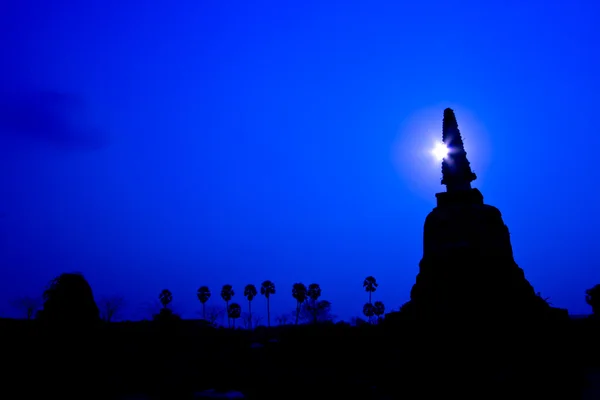 Old Temple on rural sunset — Stock Photo, Image