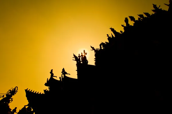 Řezbářství chrámu na východ slunce — Stock fotografie