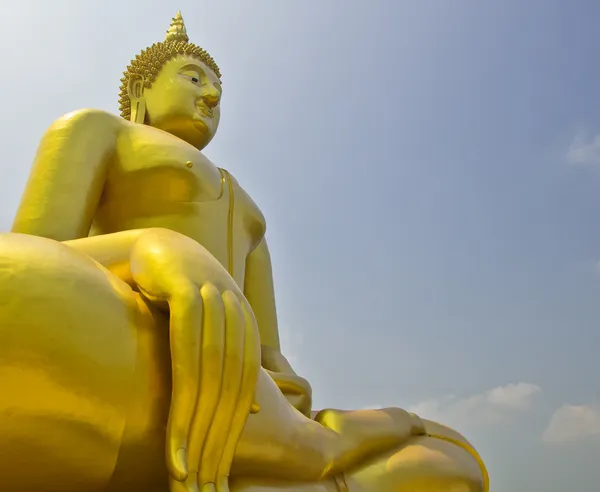 Big buddha in temple — Stock Photo, Image