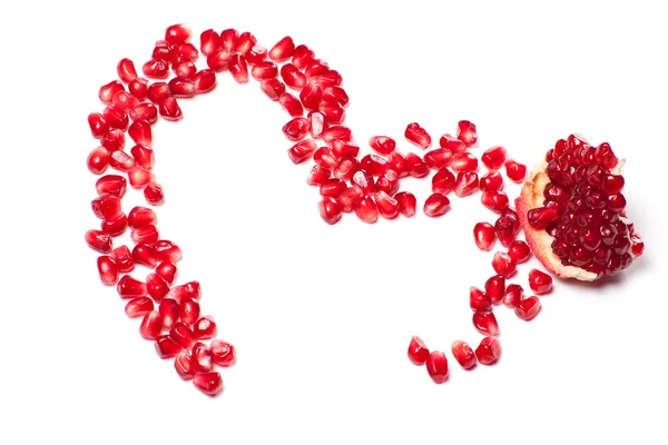 Heart shaped pomegranat — Stock Photo, Image