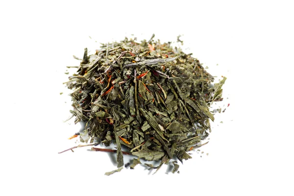 Πράσινο τσάι απομονωμένη σε ένα λευκό — Φωτογραφία Αρχείου