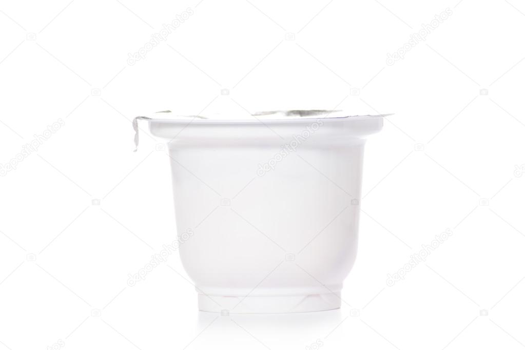 Sour cream isolated on a white