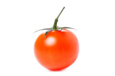 Beyaz arka planda izole olmuş olgun domates