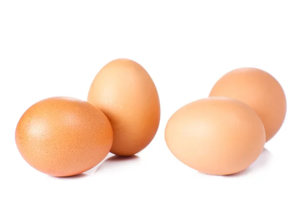 Fehér alapon izolált tojások — Stock Fotó
