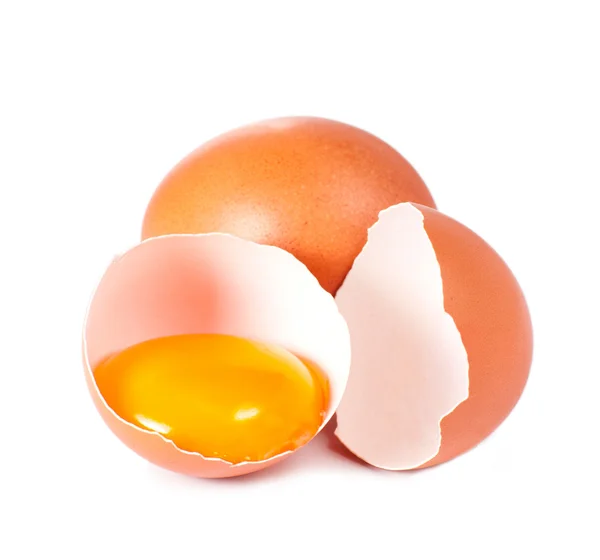 蛋和蛋的壳 — 图库照片
