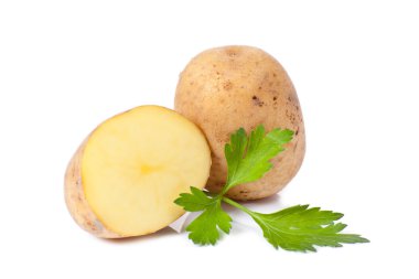 yeni patates ve yeşil maydanoz