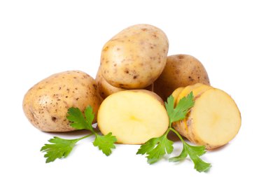 yeni patates ve yeşil maydanoz