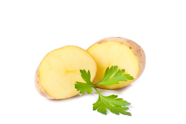 New potato and green parsley