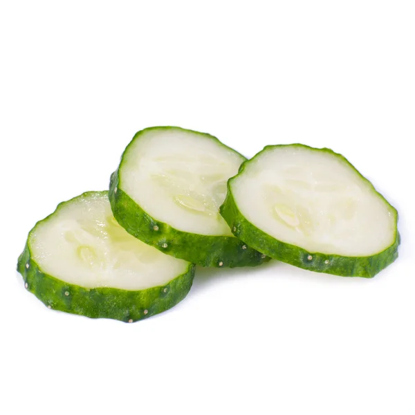 Fresh slice cucumber on white background — Stock Photo, Image