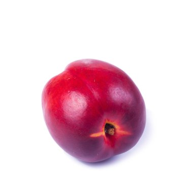 beyaz zemin üzerine taze nektarin.