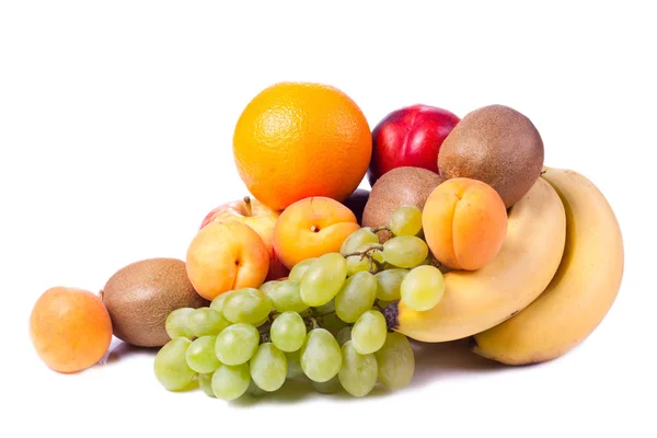 Coleta de frutas e hortaliças isoladas em fundo branco. — Fotografia de Stock