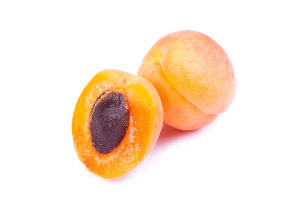 Ripe apricot fruit isolated on white background. — Stock Photo, Image