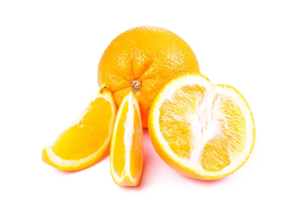 संत्रा फळ पांढरा पार्श्वभूमीवर वेगळे . — स्टॉक फोटो, इमेज