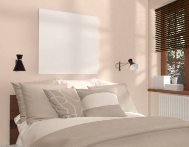 Yatak odasındaki posterler 3 boyutlu, 3 boyutlu, resimli.