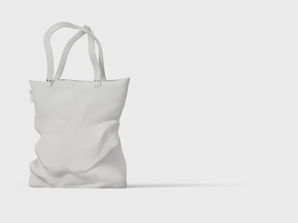 White Shopping Bag Illustration Rendering — Stock Photo, Image